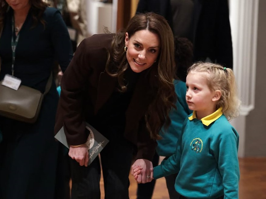 凱特王妃到國家肖像館，參加導覽活動。（翻攝princeandprincessofwales IG）