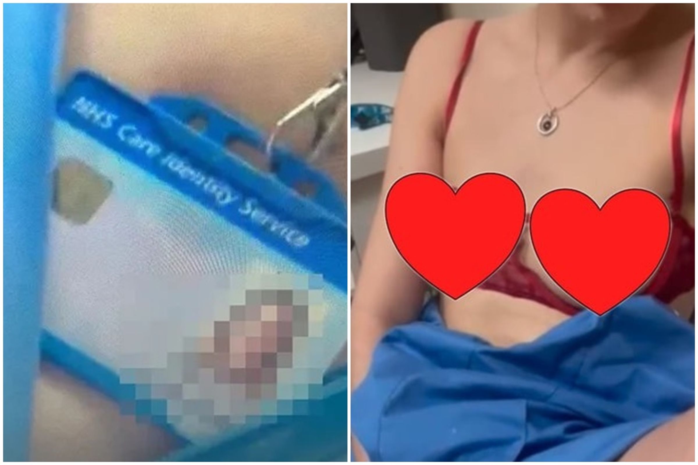 一名24歲女護士兼網美莎拉（Sarah Whittall）在醫院推出主題性愛片。（翻攝自TAG24網站）
