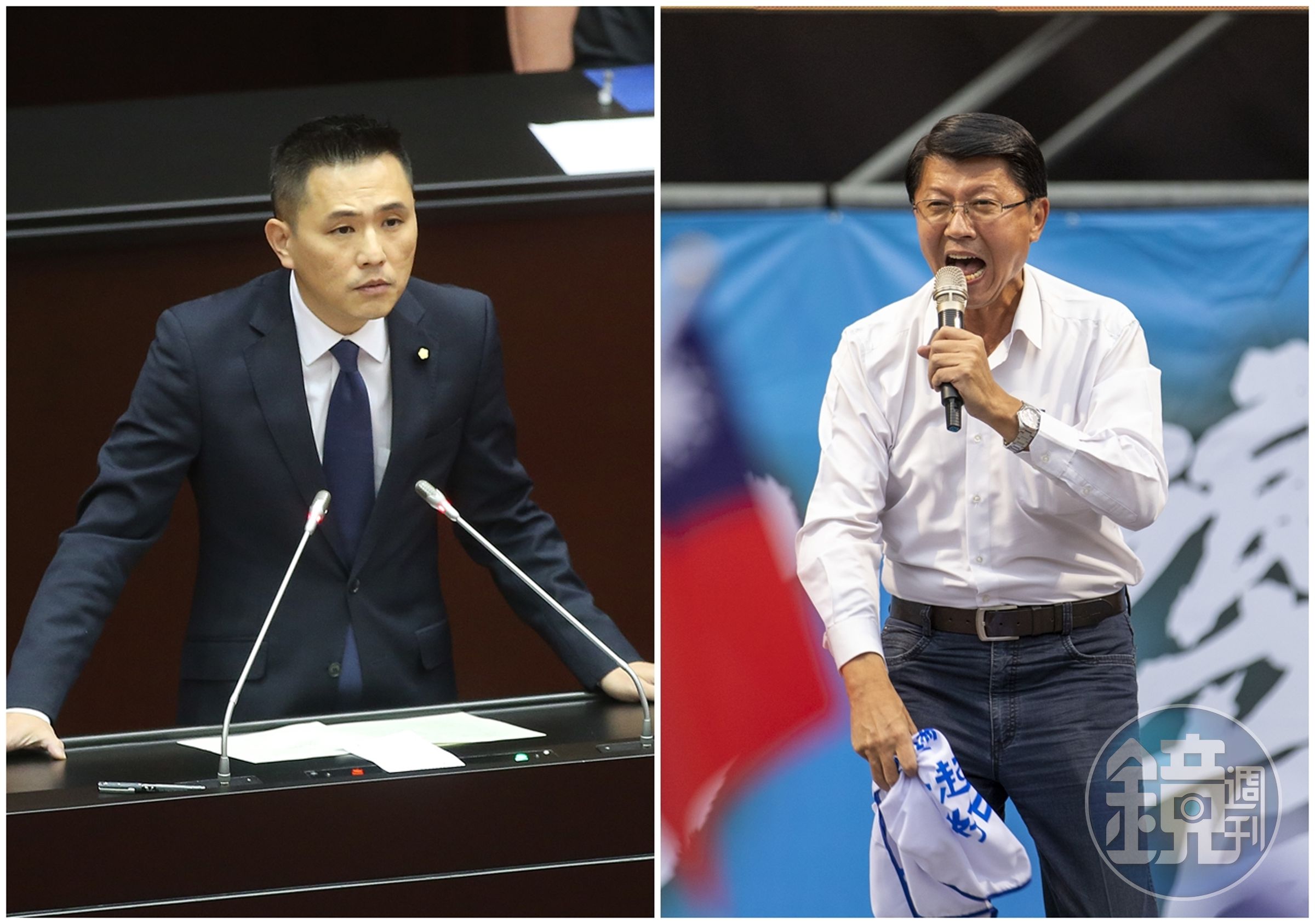 陳以信宣布角逐台南市長，也不忘向謝龍介喊話，「『我們可以來初選！』讓市民來決定誰是國民黨最合適的人選？」（合成照，本刊資料照）