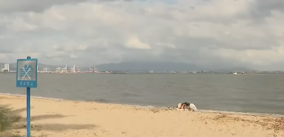 海邊驚見「漂浮右腿」！警方指出，死者可能是落海後被船螺旋槳絞碎。（翻攝自youtube @RKB毎日放送NEWS）