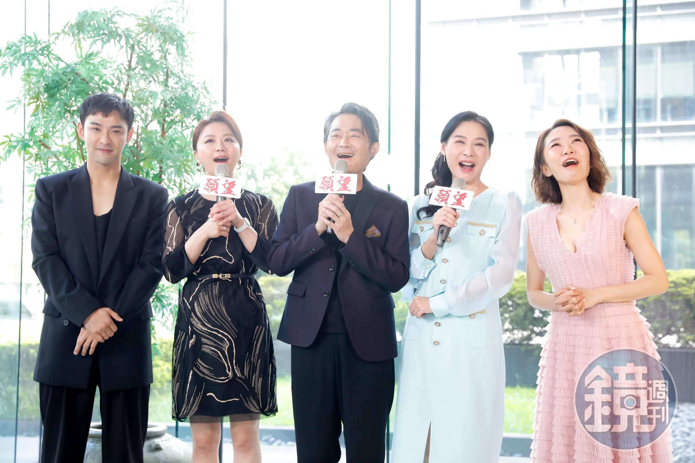 江國賓、陳柏渝、苗真、何依霈及潘柏希今(18日)出席三立台灣台八點台劇《願望》記者會。