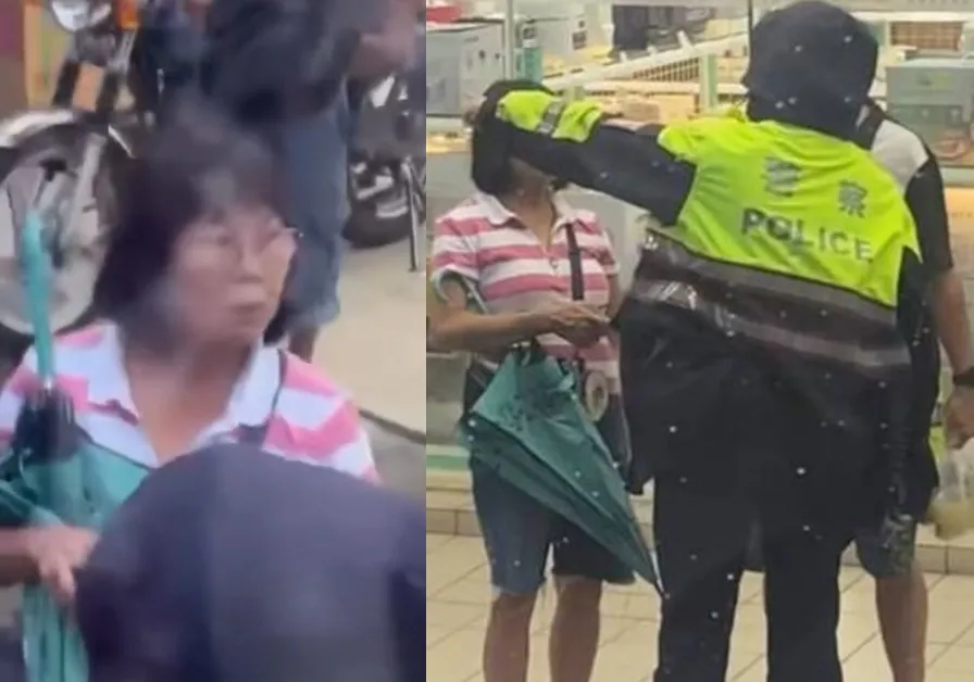 台中一名婦人不滿女學生未讓座，沿路飆罵女學生，最後警方獲報到場介入。（翻攝記者爆料網、threads@rui_23pureiove）