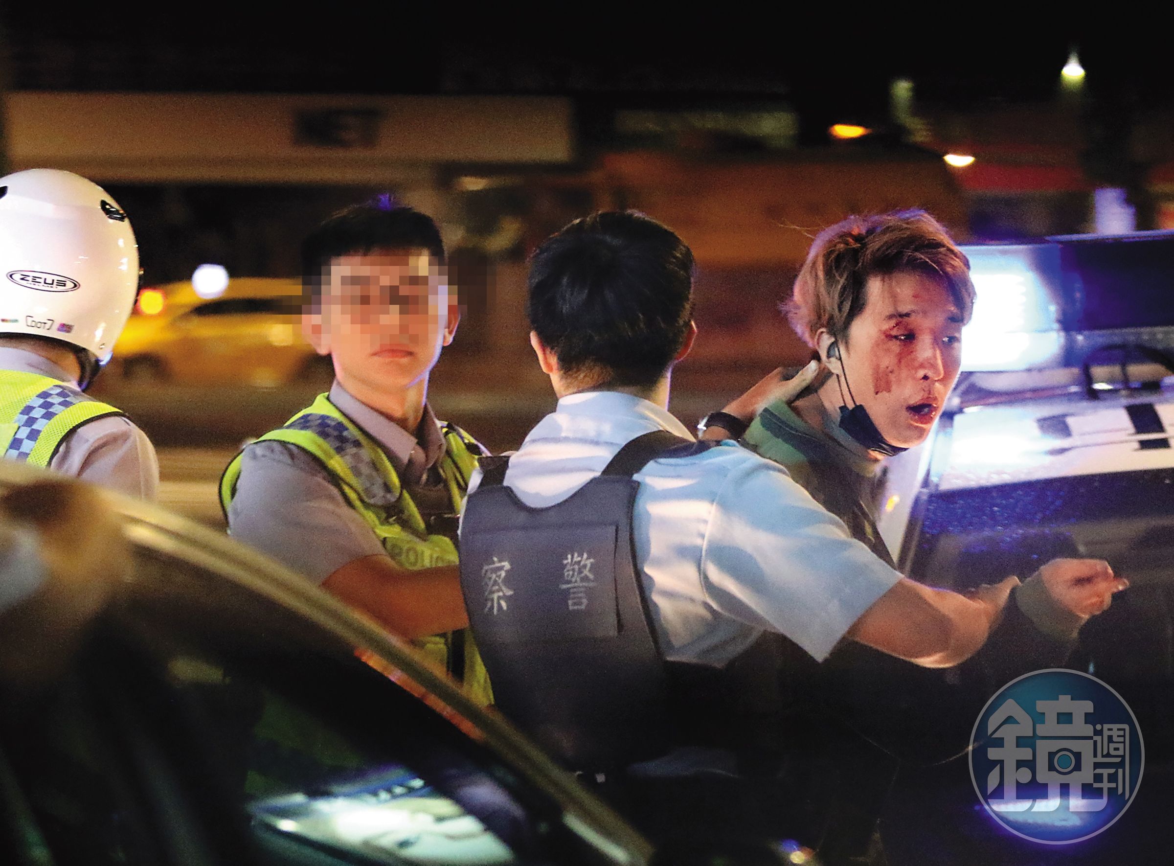 本刊曾拍到大根（右一）在KTV外肢體衝突，但結局是雙方息事寧人，後來也呈現一片祥和收尾。