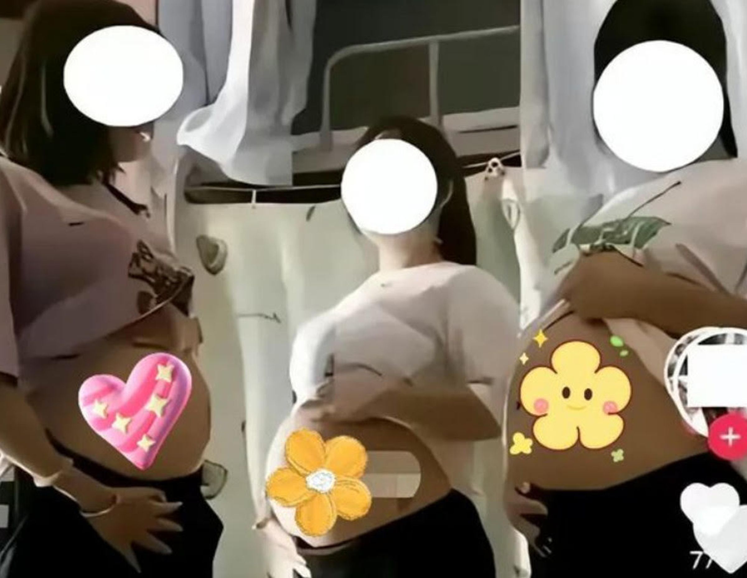 中國傳出3名女學生「集體懷孕」,還宣稱肚子裡的小孩爸爸都是同一人。(翻攝微博)