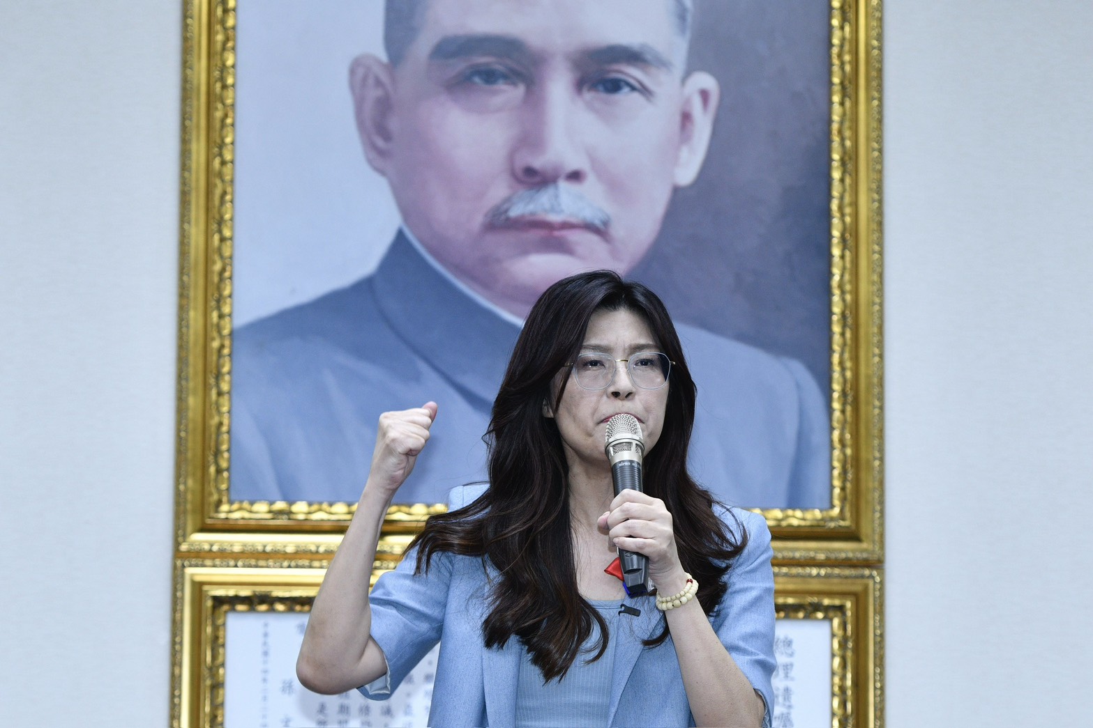 鄭麗文昨日以超過5成得票率當選國民黨揆，成為國民黨史上第二位女性主席。（鏡報李智為）