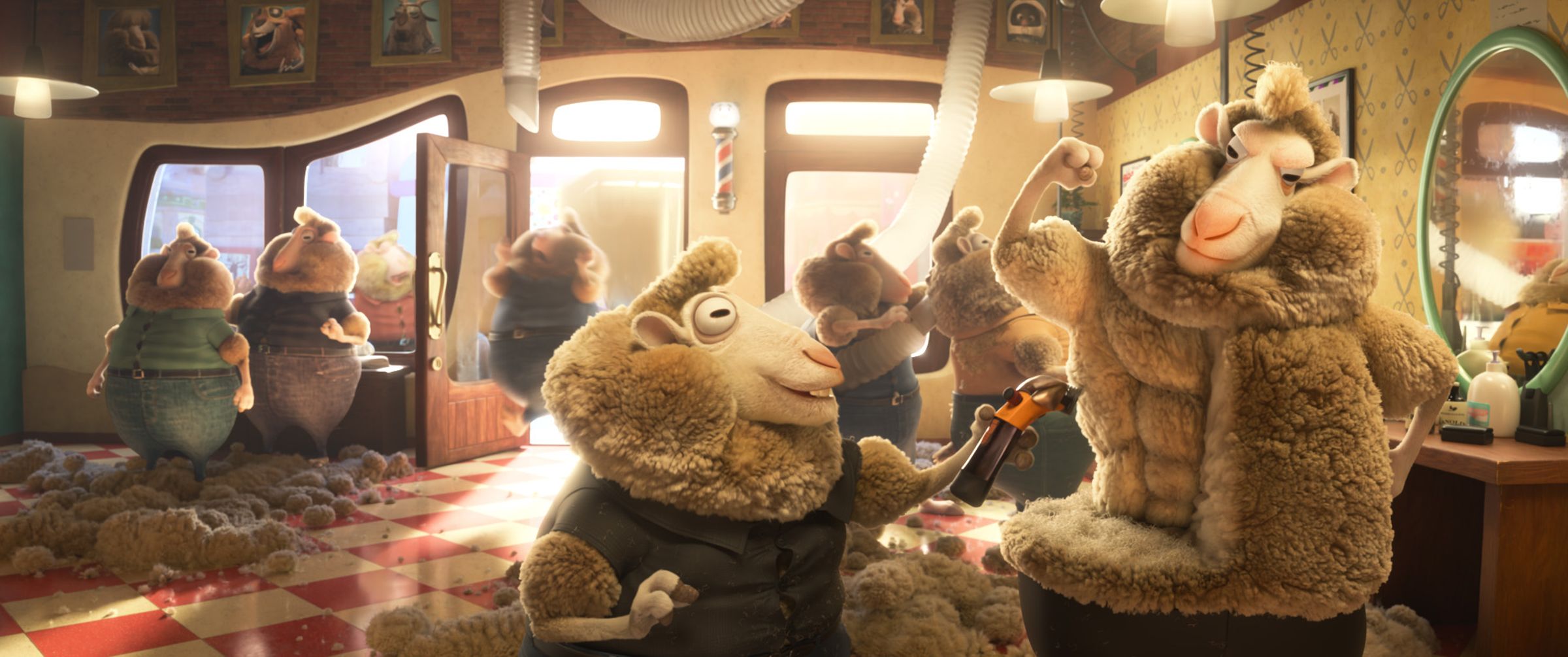 紅髮艾德、布雷克斯萊金除了創作主題曲,也在片中替一對綿羊配音,看看觀眾能不能認出誰是誰。(迪士尼提供)