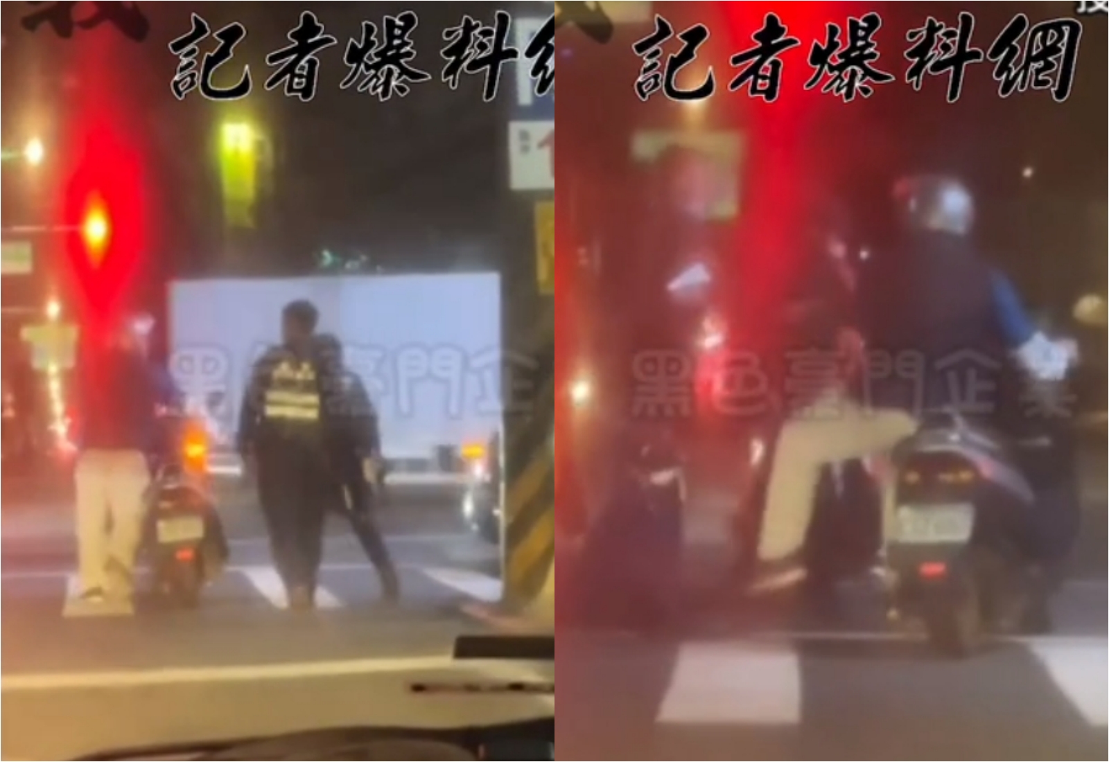 王男闖紅燈違規遭警方攔下，但拒絕配合，一度攻擊警方，未料在警方成功壓制後突然身體不適，送醫不治。（翻攝畫面）