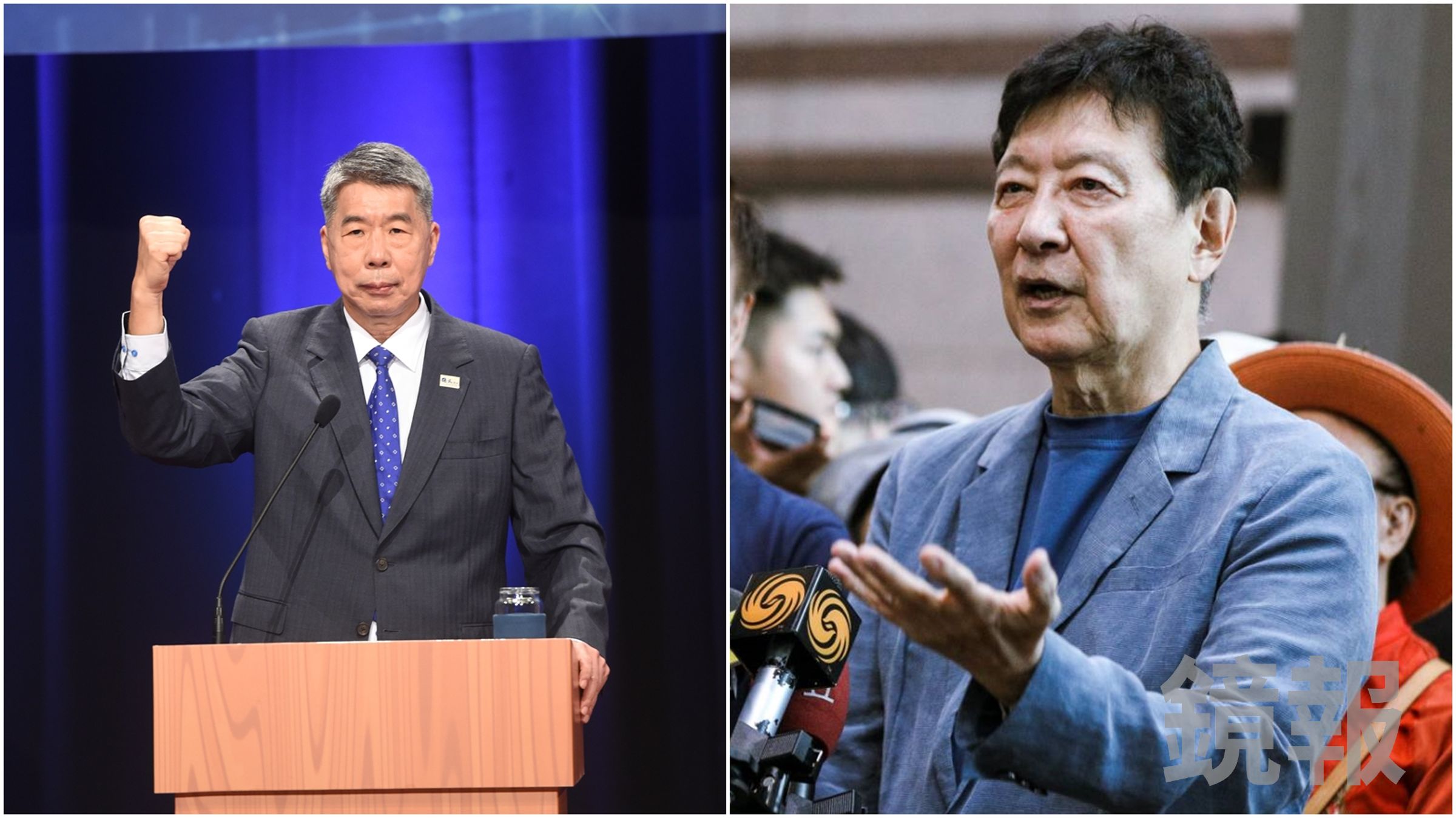 張亞中和趙少康兩人隔空互嗆。(本刊資料照、鏡報鄒保祥攝)