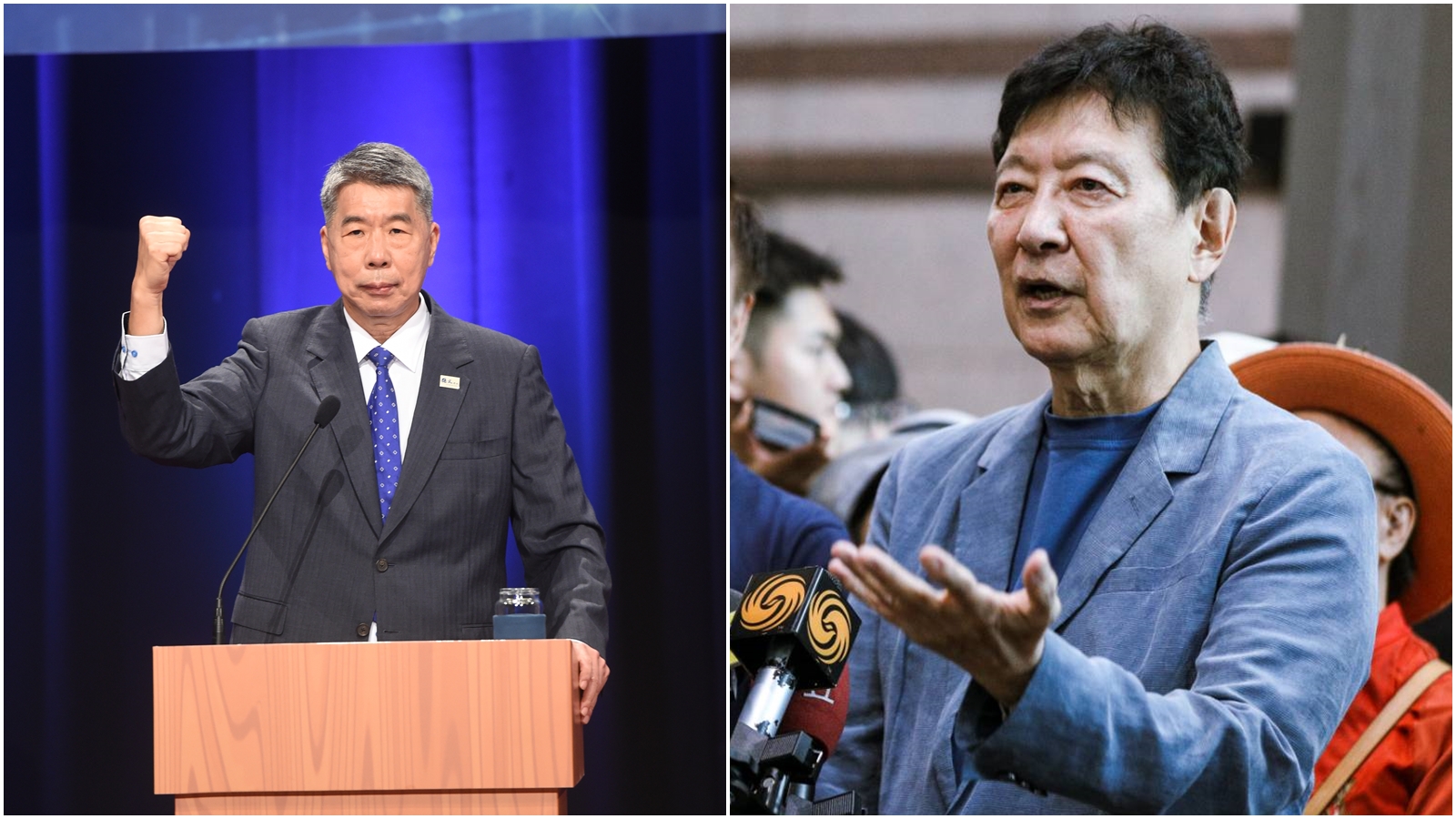 張亞中和趙少康兩人隔空互嗆。（本刊資料照、鏡報鄒保祥攝）