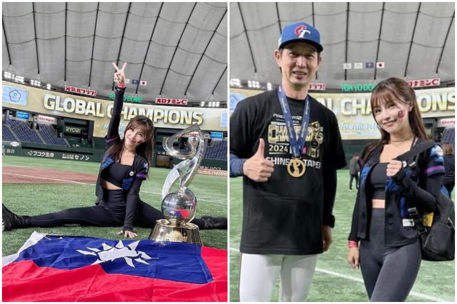 林倪安在東京巨蛋跟高志綱合照，引發外界質疑。（翻攝自林倪安IG）