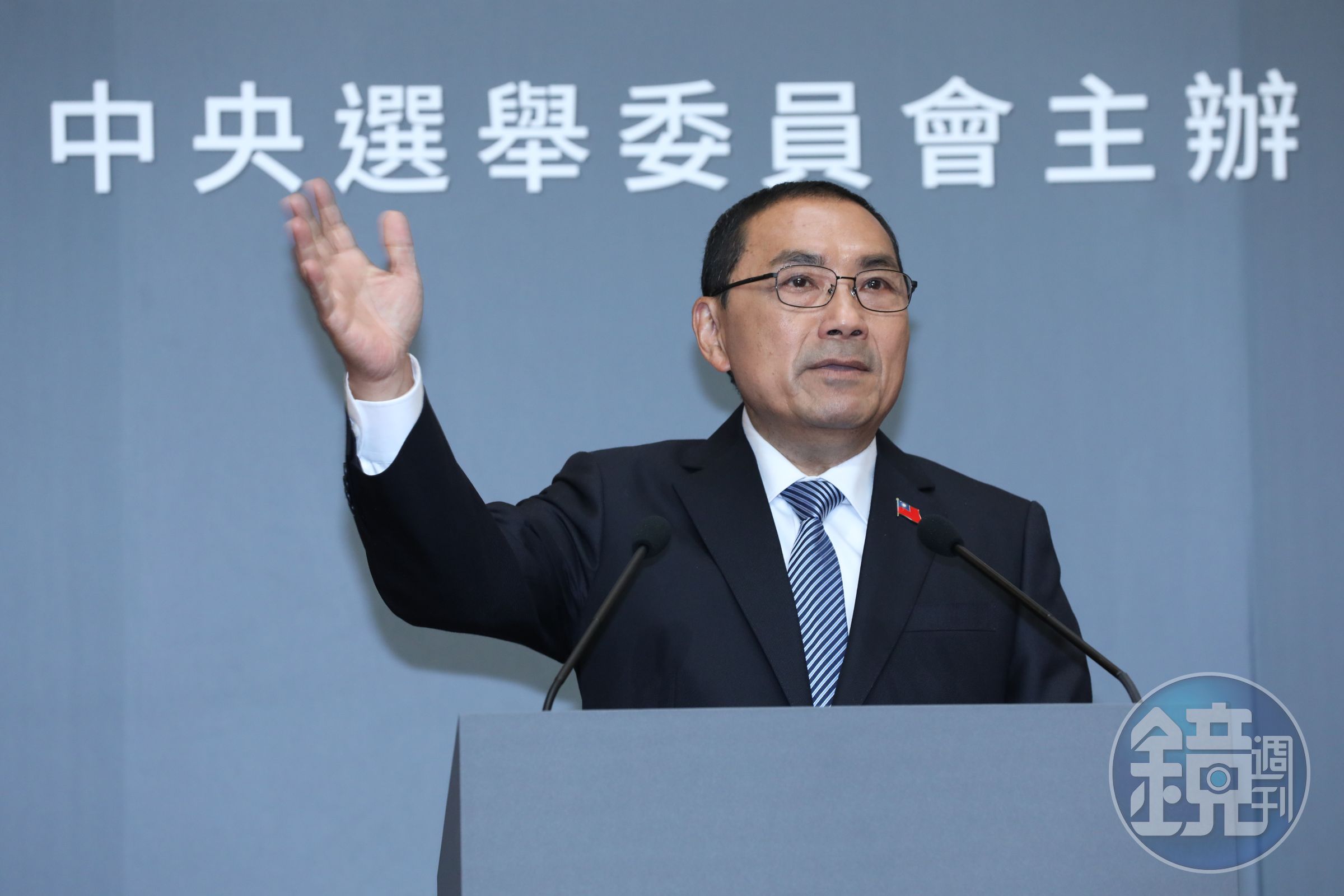 前國民黨中常委姚江臨發起全國近120個工會進行連署，表達對總統候選人侯友宜（見圖）的支持。