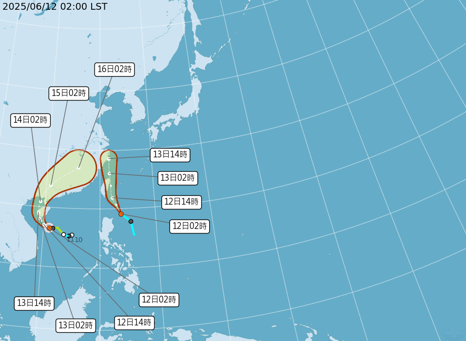 中央氣象署說明颱風資訊。（翻攝自中央氣象署官網）