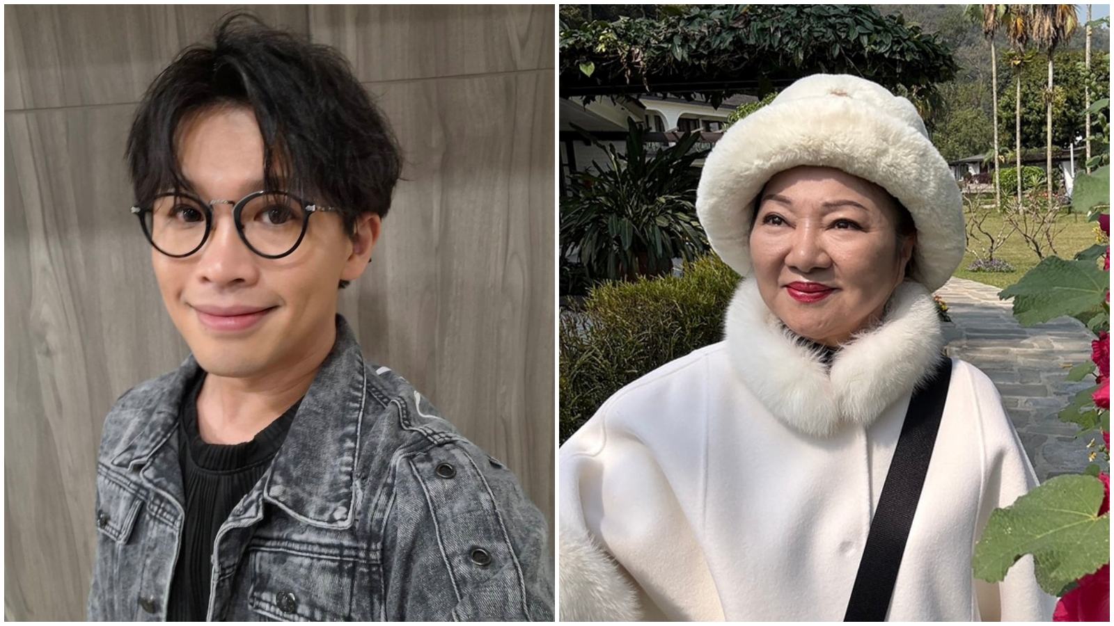 「木工歌手」陳思瑋（左）是白冰冰子弟兵。（翻攝白冰冰臉書）