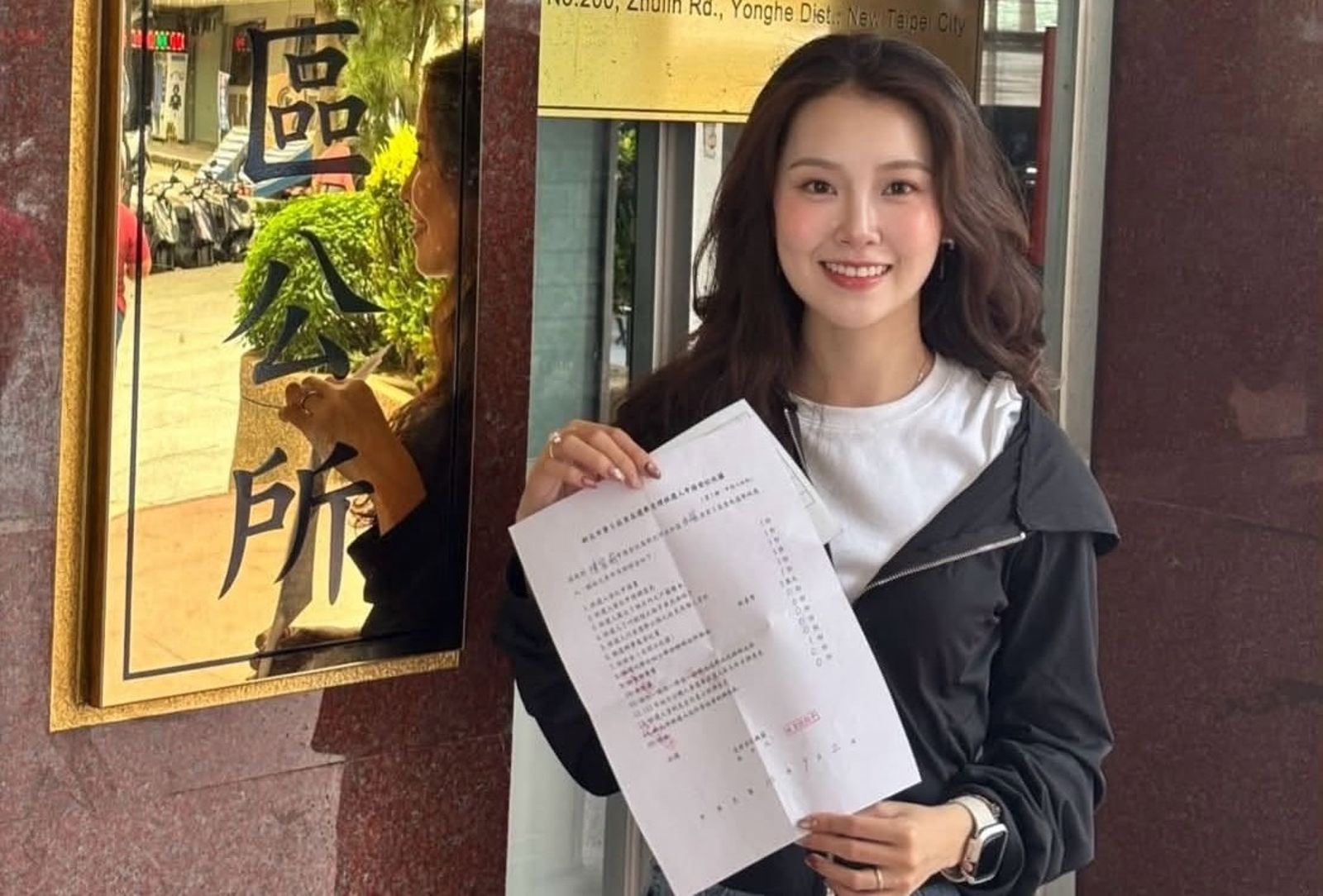 美到沒對手!「最美里長」陳紫渝登記拚連任 「同額競選」仍拜託里民做1事