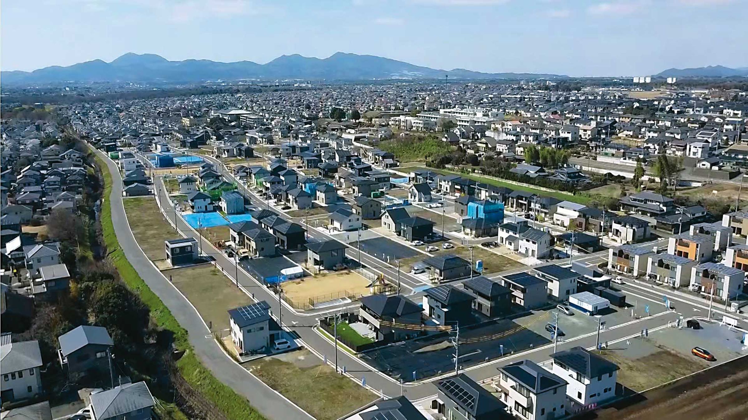台積電熊本廠啟用,點燃當地房市,房價年漲4成。圖為熊本合志南社區。(翻攝 ANESIS的YouTube頻道)