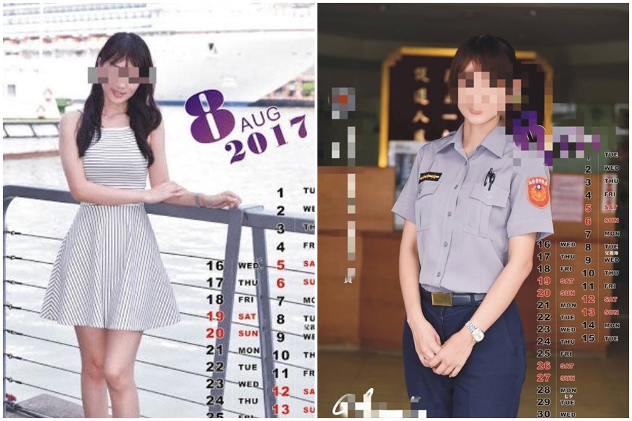 被外界封為「警界范冰冰」的台北市信義分局丁姓女偵查佐，外型亮麗，曾因亮眼外型入選警政署《警光雜誌》電子月曆。（翻攝自警光官方臉書）