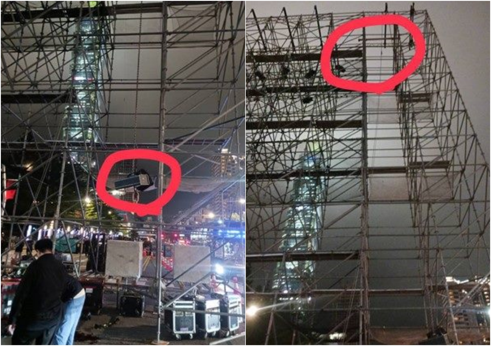 北市跨年晚會的舞台搭建發生工人墜落身亡的意外，親友感嘆無法得知事實的真相，北市勞檢處也做出回應。（北市勞檢處提供）