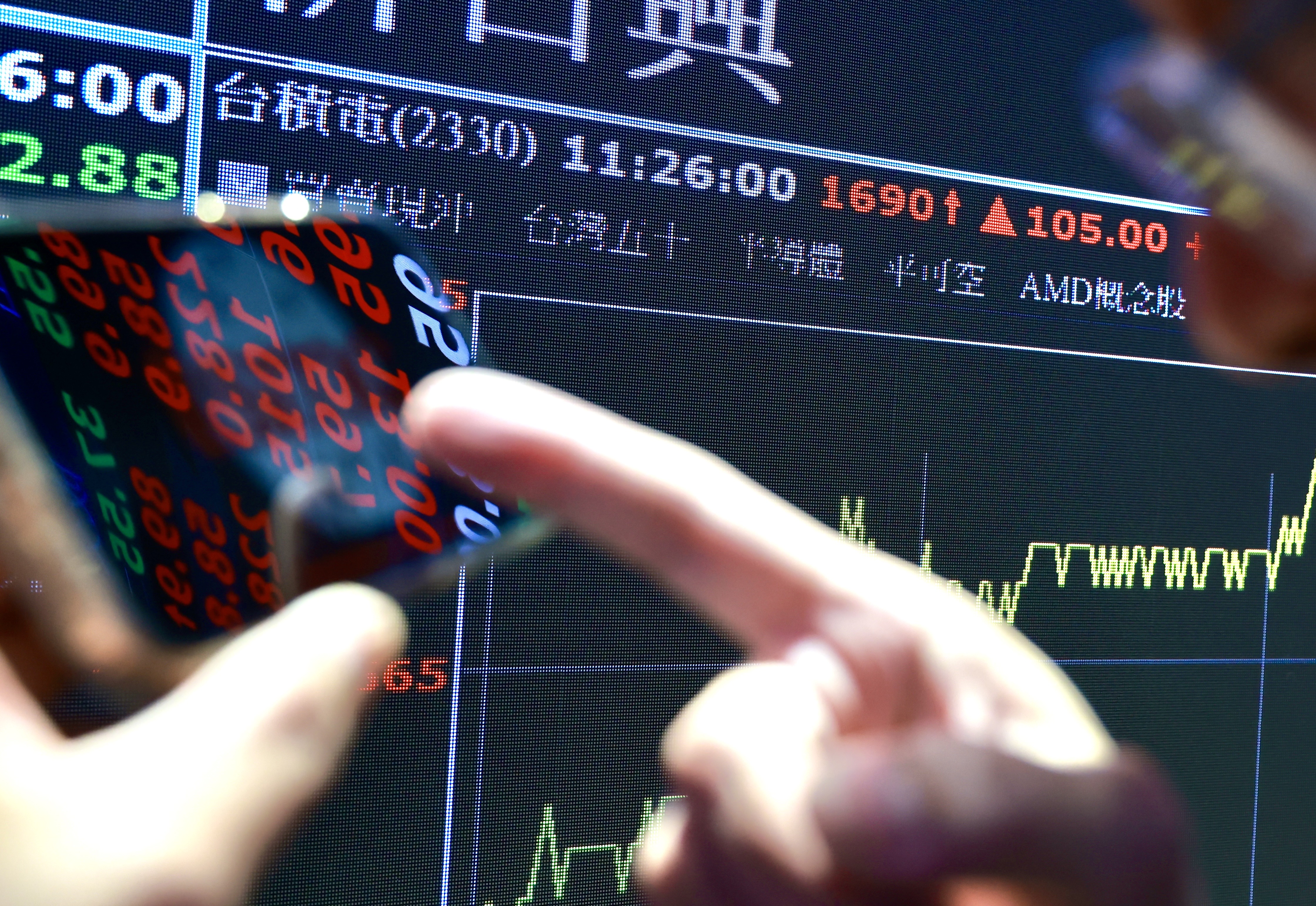 護國神山台積電一度飆漲110元，股價創下1695元歷史新高，挑戰1700元大關。