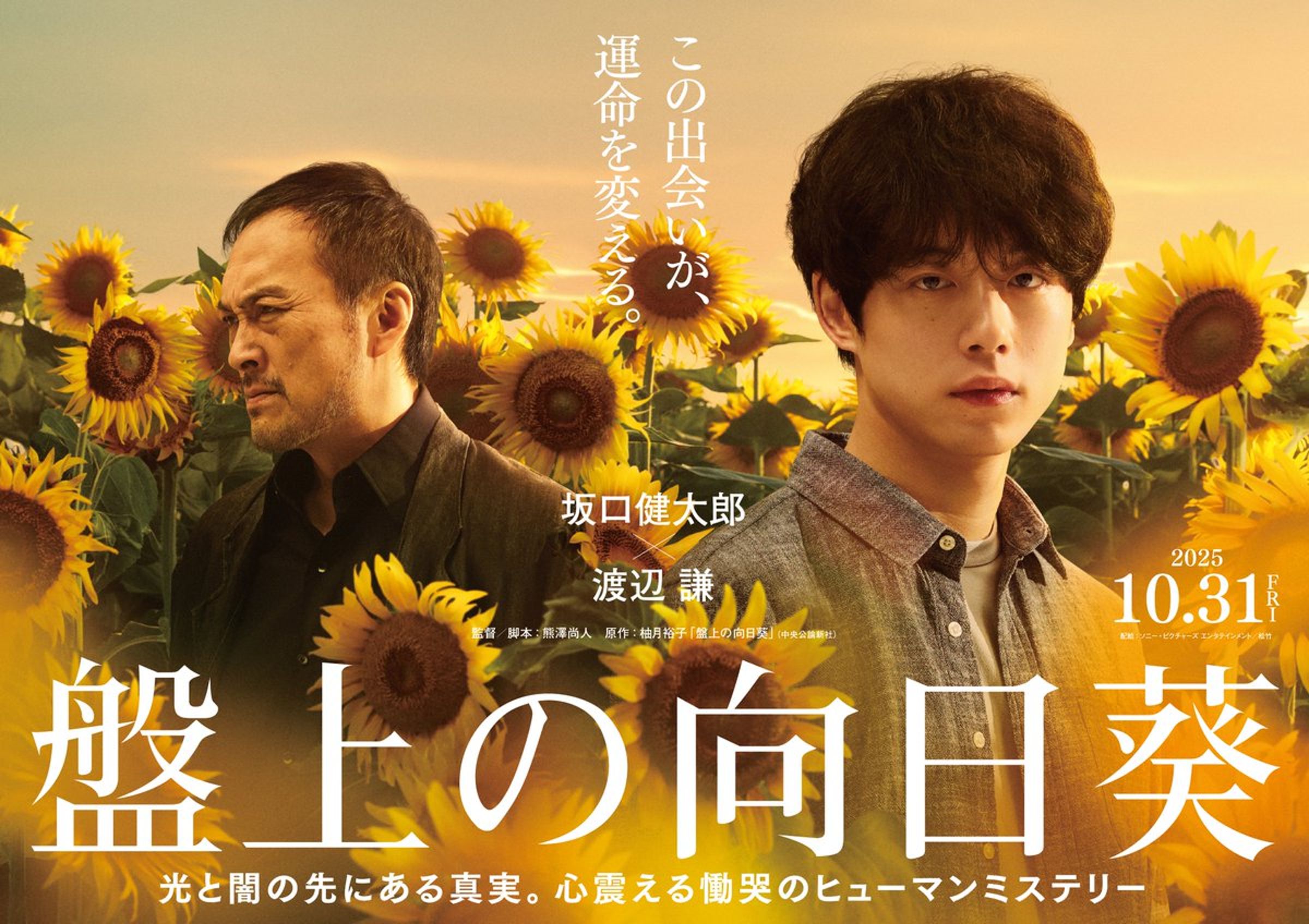 坂口健太郎與渡邊謙主演新片《盤上的向日葵》。（翻攝盤上的向日葵 X）