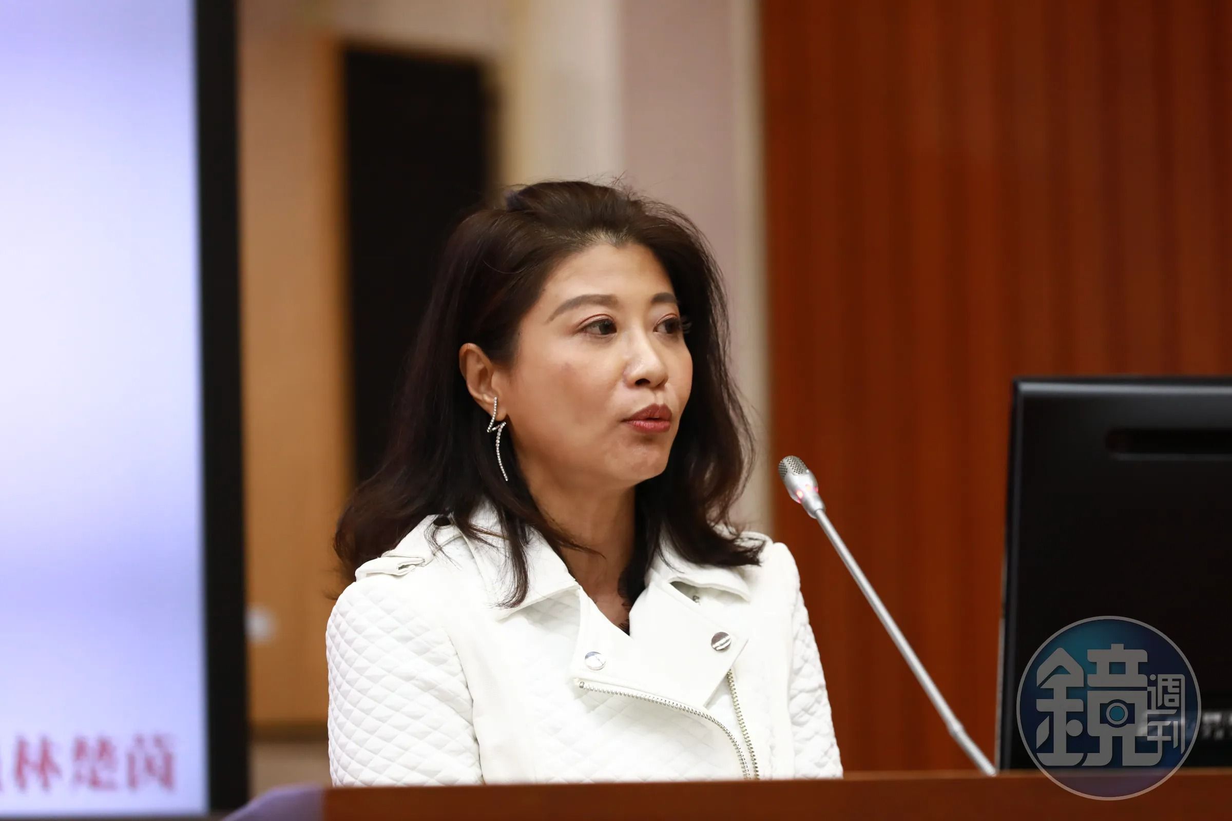 王鴻薇指控潘孟安入住綠能廠商提供的豪宅,遭林楚茵(圖)反問「誰潛入停車場拍照,這行為叫做《侵入住居罪》」。(本刊資料照)