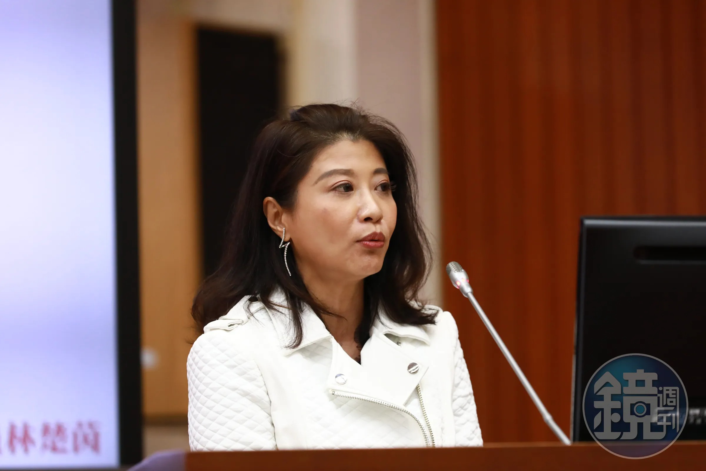 王鴻薇指控潘孟安入住綠能廠商提供的豪宅，遭林楚茵（圖）反問「誰潛入停車場拍照，這行為叫做《侵入住居罪》」。（本刊資料照）