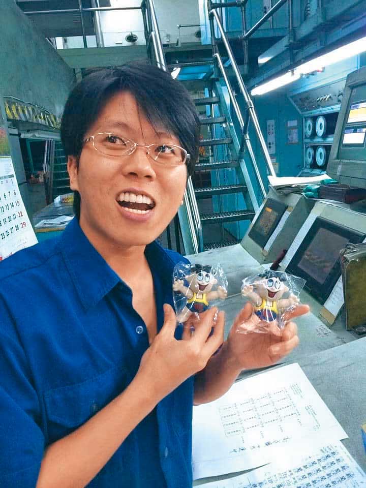 陳昌遠早年在《中國時報》南部印刷廠，當過十年印刷工。（陳昌遠提供）       