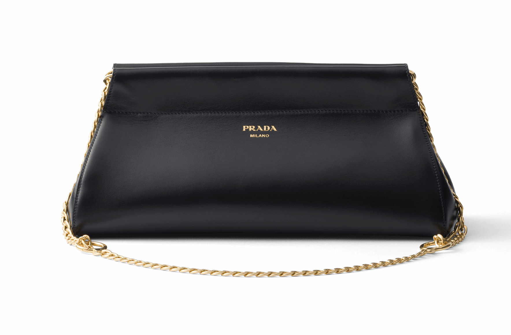 PRADA Enchaine皮革肩背包，NT$115,000。（PRADA提供）