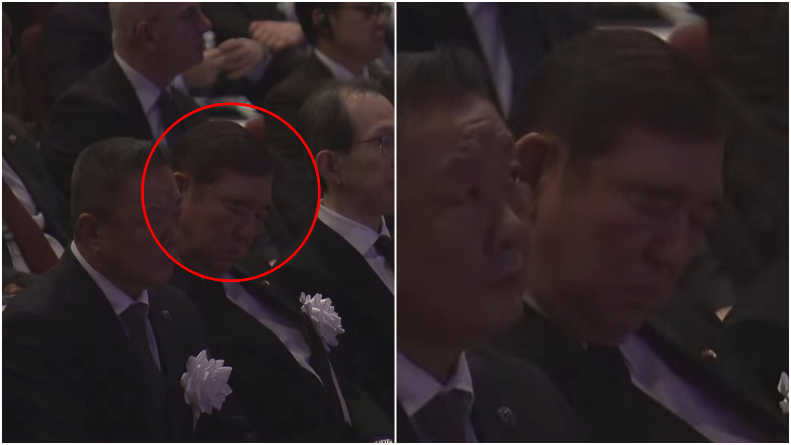 日本首相石破茂又睡著了。（翻攝YT@THE PAGE）