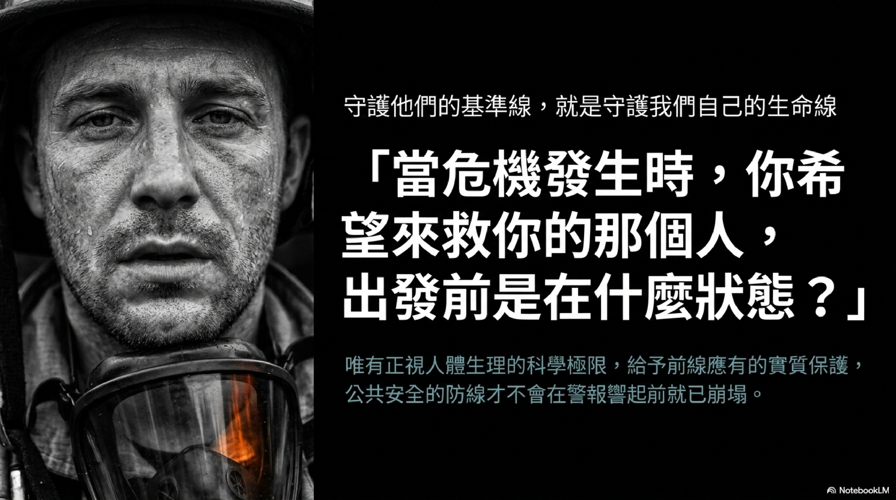 臉書粉專「消防神主牌」強調,守護消防員就是守護我們自己的生命安全。(翻攝自Threads@firefightermemorialtablet)