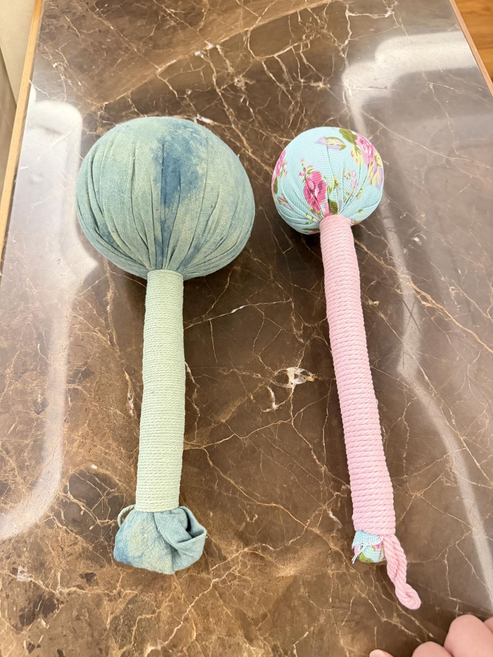 郁方從蘇州帶回紀念品艾草棒。（翻攝自臉書好門媳婦的秘密生活郁小方）