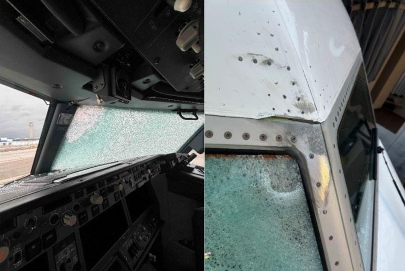 高空驚魂！氣象氣球撞聯合航空客機　擋風玻璃碎裂劃傷機長濺血