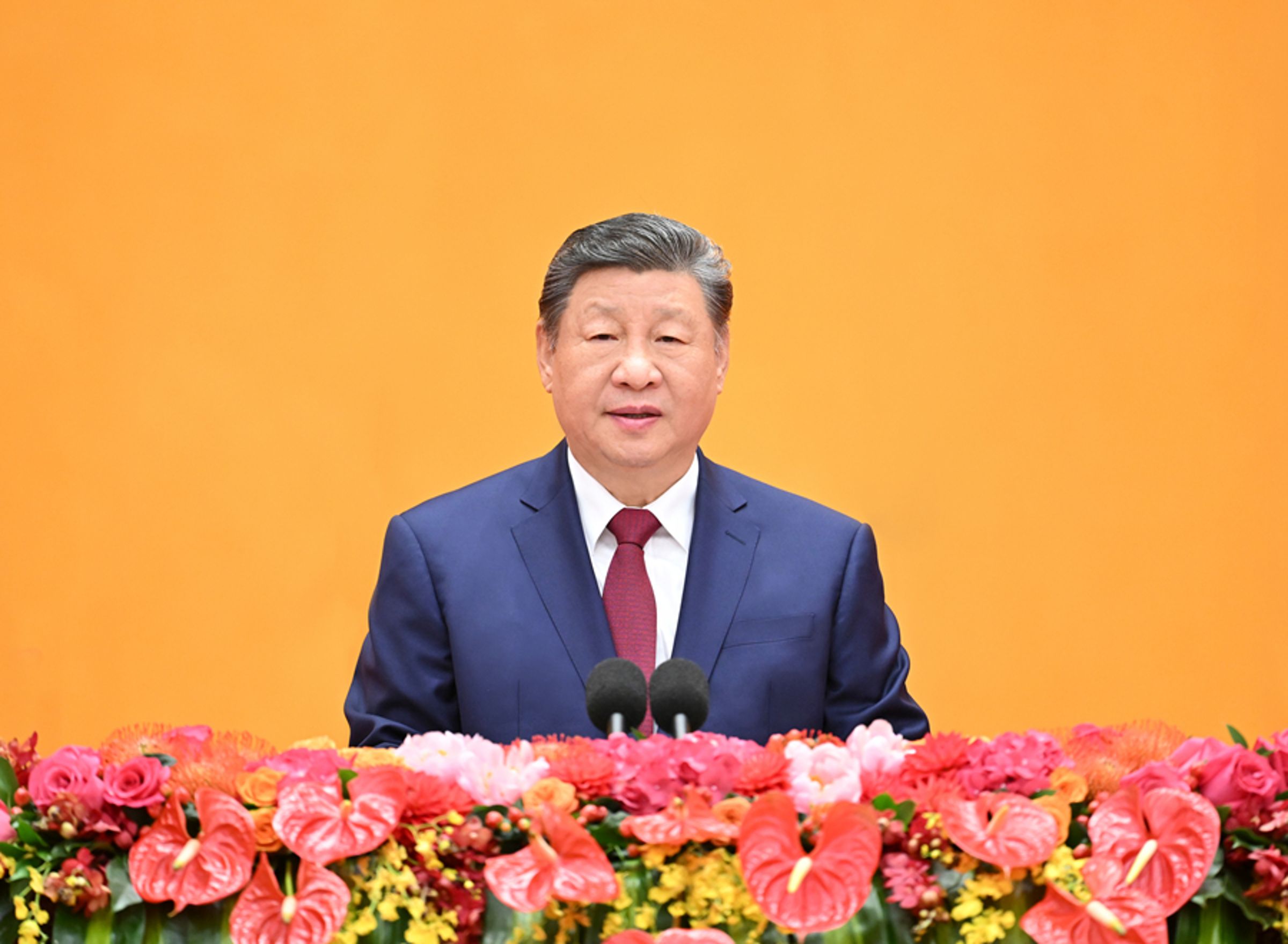 國民黨主席鄭麗文今與中共總書記習近平在北京會面。(翻攝新華社)
