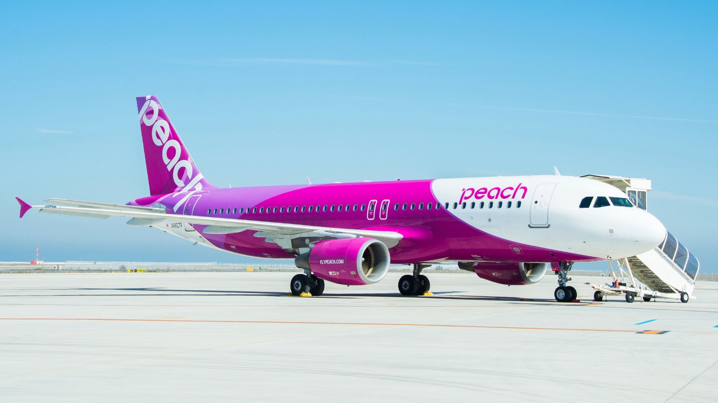 日本樂桃航空今年4月曾因無法辨識輪椅電池,而拒絕讓台籍旅客登機。(翻攝自Peach Aviation臉書)