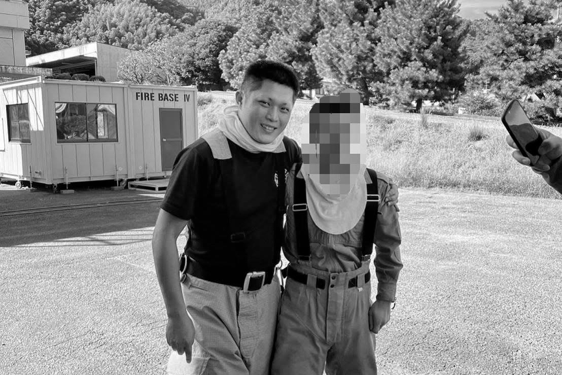 基隆仁愛分隊小隊長詹能傑為了救人不幸殉職。（翻攝自臉書基隆市消防局-角落消火伴）