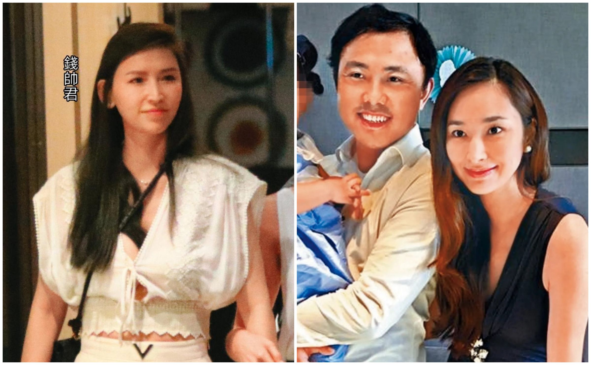 吳佩慈(右圖右)替未婚夫紀曉波(右圖左)抱不平,釣出錢帥君(左圖)按讚力挺。(翻攝吳佩慈臉書、本刊資料照)