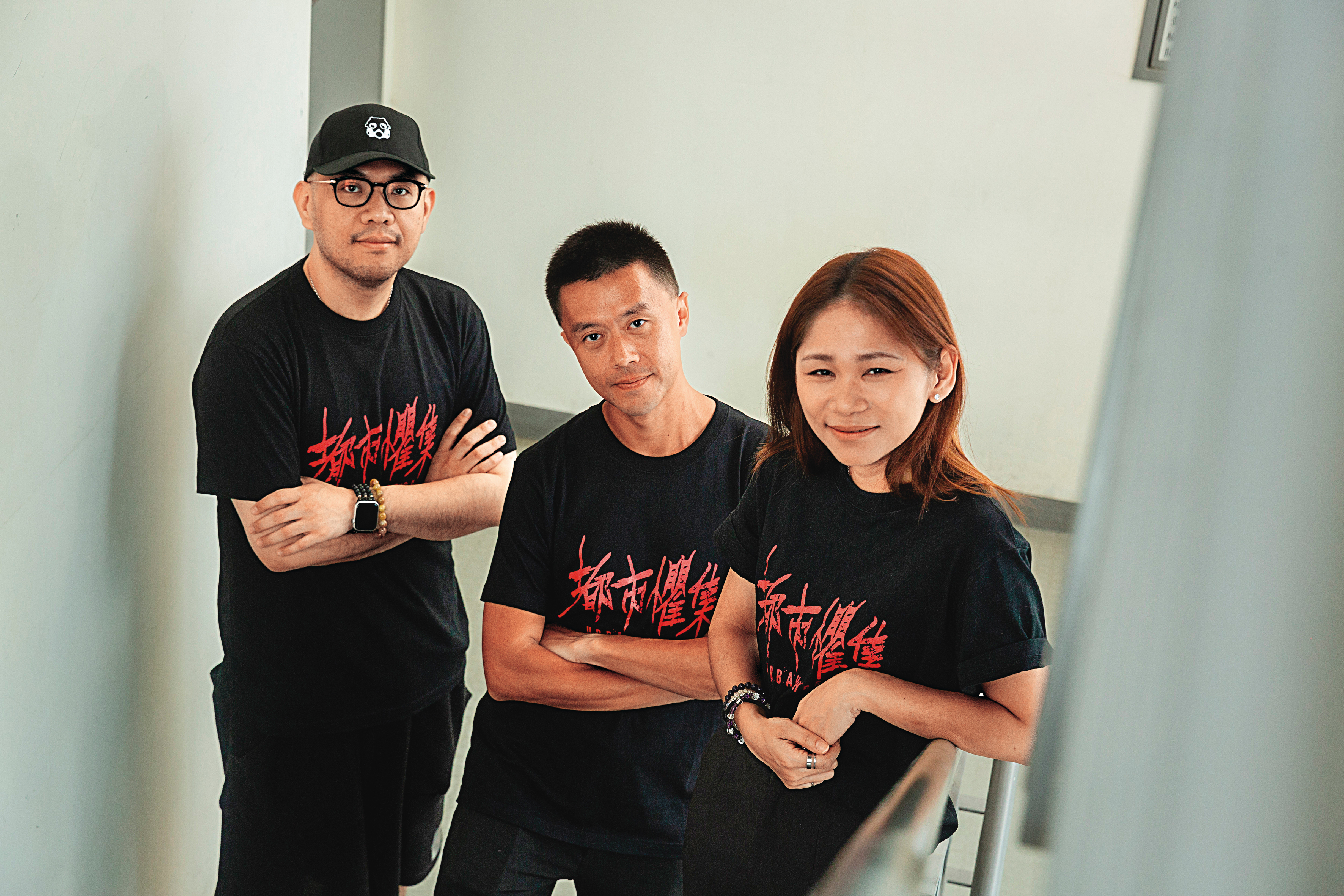 導演李俊宏(左起)、編劇黃彥樵、製作人賴楀婷三位恐怖片愛好者,為《都市懼集》首度合作。