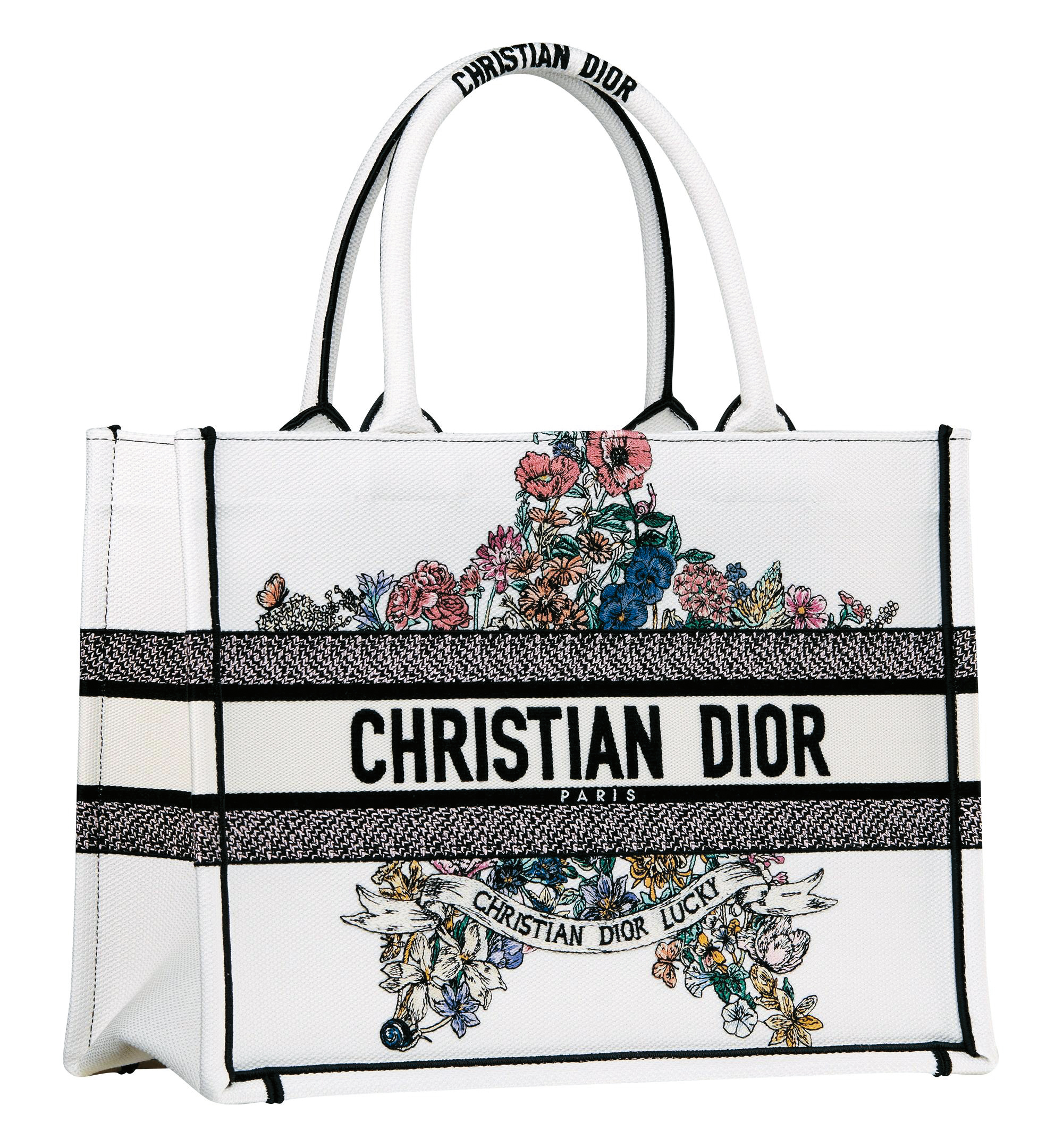 DIOR Lucky膠囊系列Book Tote刺繡中型托特包。NT$110,000。(迪奧提供)