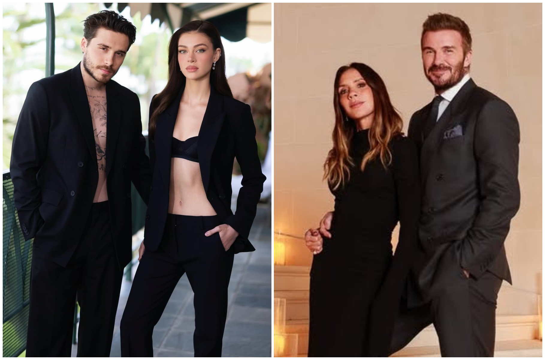 布魯克林為了妻子妮蔻拉（左圖），跟父母貝克漢、維多利亞（右圖）徹底決裂。（翻攝brooklynpeltzbeckham IG／victoriabeckham IG）