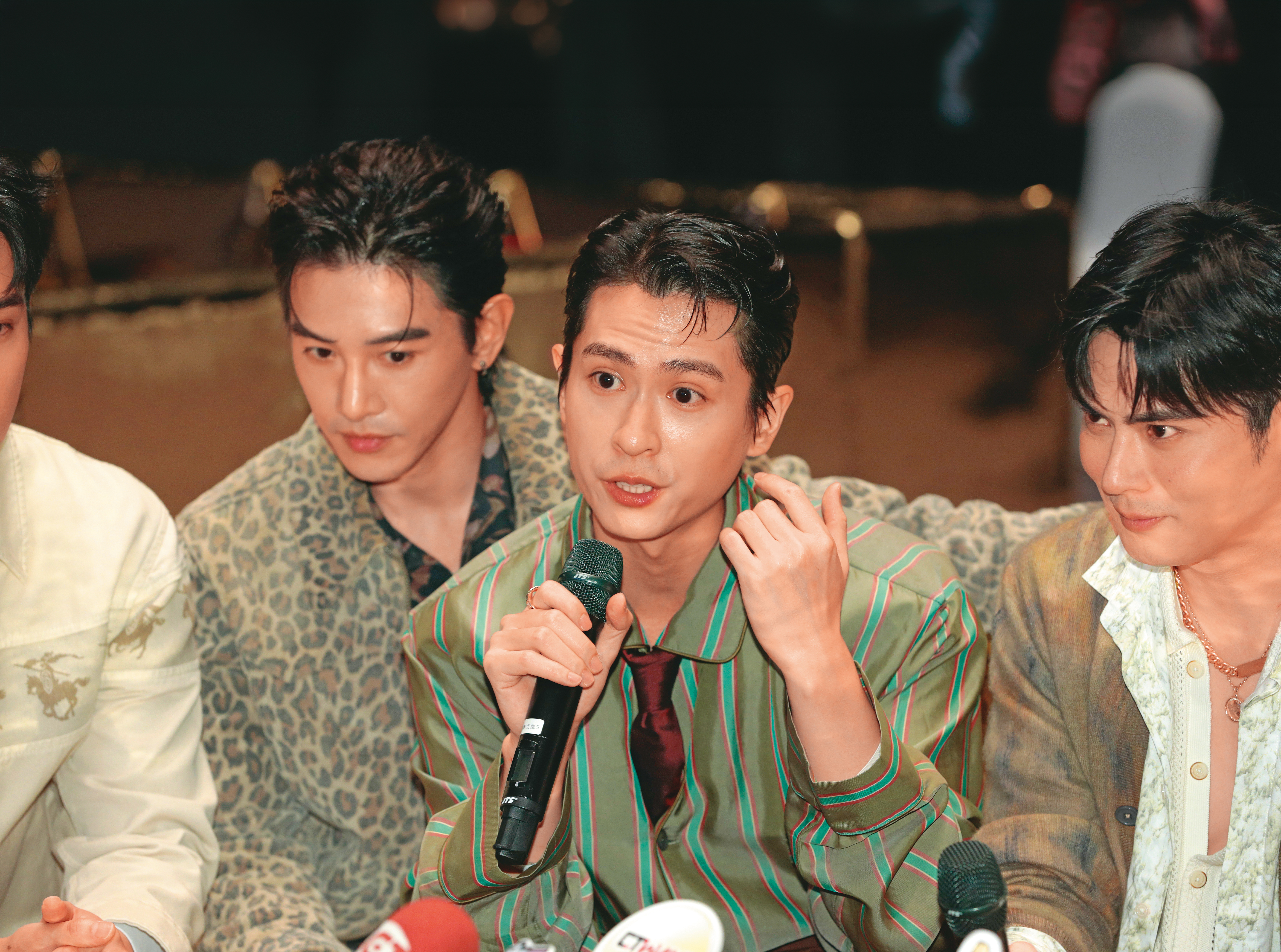 張立昂（左起）、石知田、陳奕台下受訪也要肉體交疊，腐女看了表示興奮得要死。