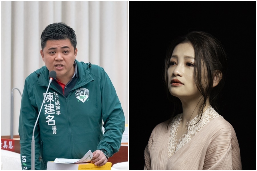 民進黨新竹市議員陳建名遭媒體爆料，在公開舞台上伸手性騷女歌手張涵雅。（翻攝自陳建名臉書、本刊資料照）