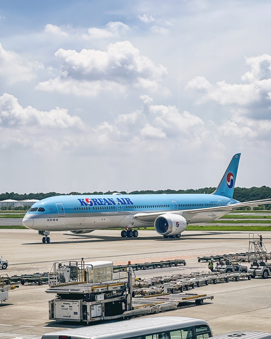 大韓航空41年來首次更換企業標誌，圖為大韓航空過去的飛機塗裝。（翻攝自Korean Air臉書）