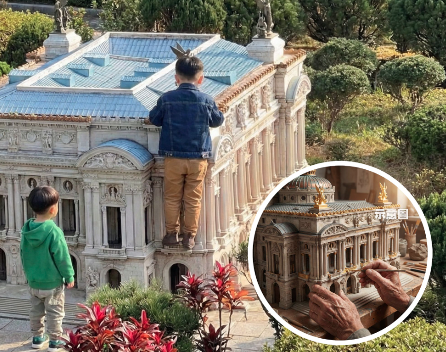 小人國小編在臉書發出照片，呼籲大眾要好好愛惜園區內的每一個模型。（翻攝自臉書小人國主題樂園 ）