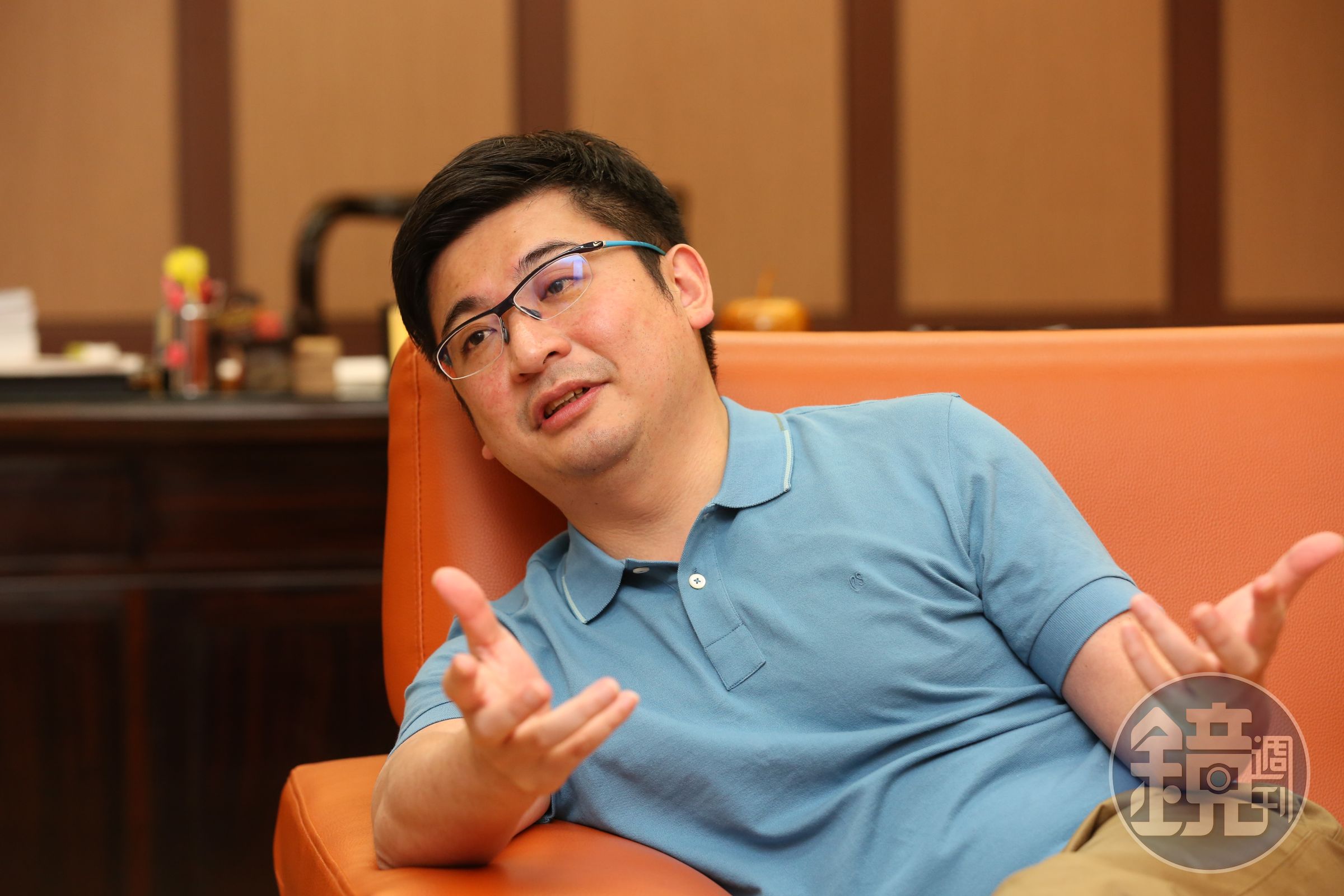 彰化縣議長謝典霖也是樂陞案受害人，他出面發聲討回公道。（攝影：吳貞慧）