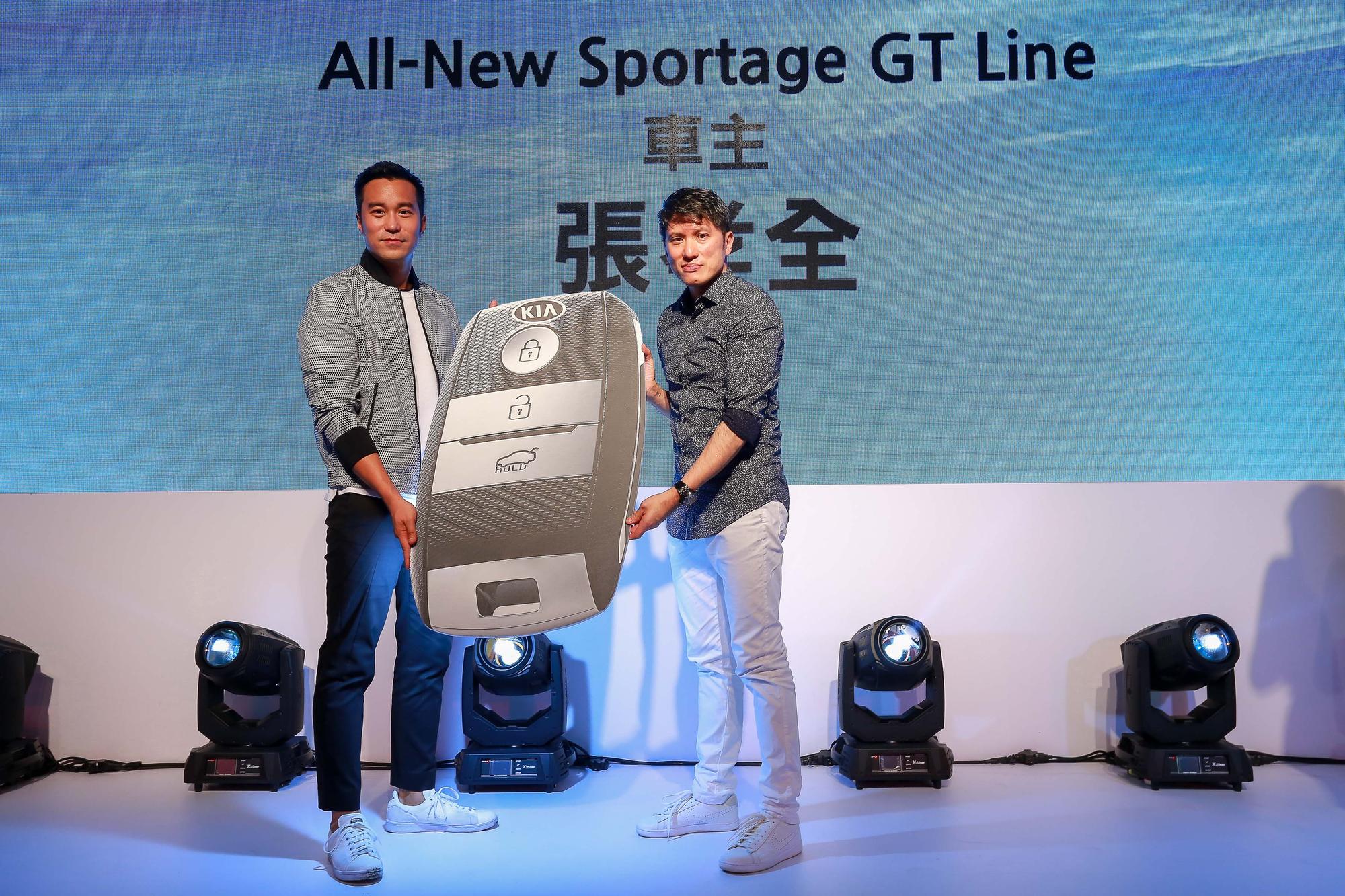 張孝全今天出席KIA All-New Sportage活動，瘦了9公斤的他，不再那麼小熊身形。（連勝提供）