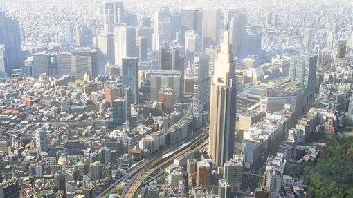 《你的名字》裡的東京猶如水泥叢林。