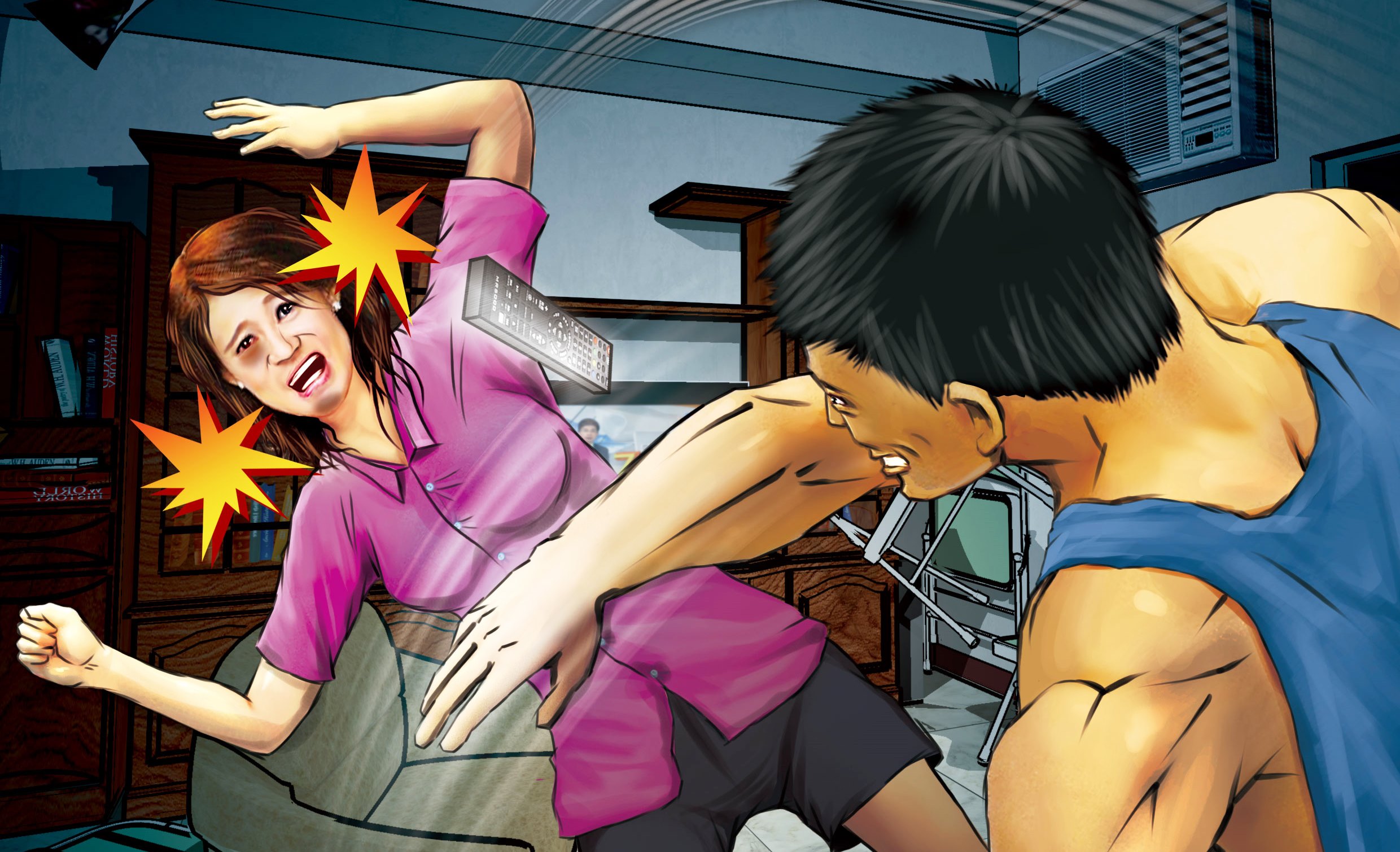 遭遙控器砸臉　T台女主播控前男友暴行