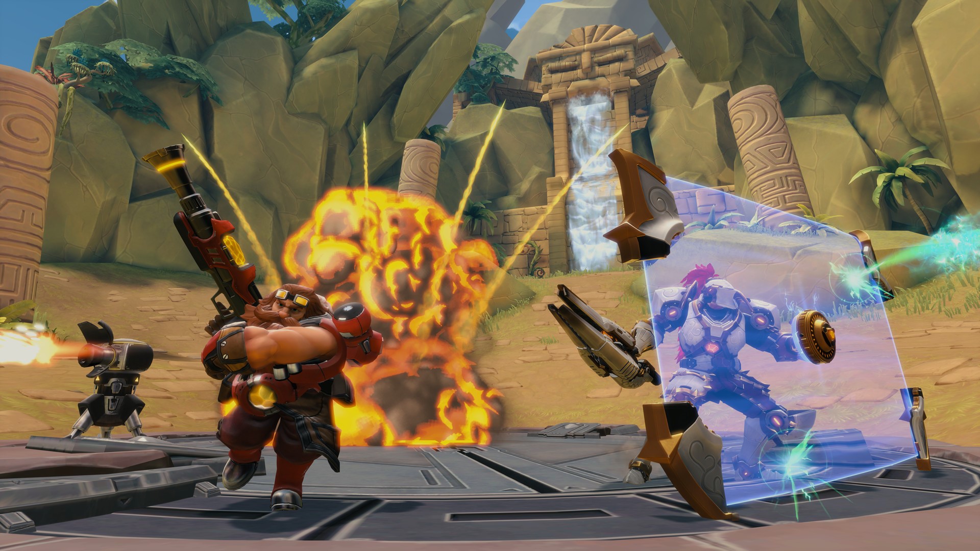 《Paladins》的少許角色技能雖與《Overwatch》有相似之處,但遊戲核心與風格是不同的