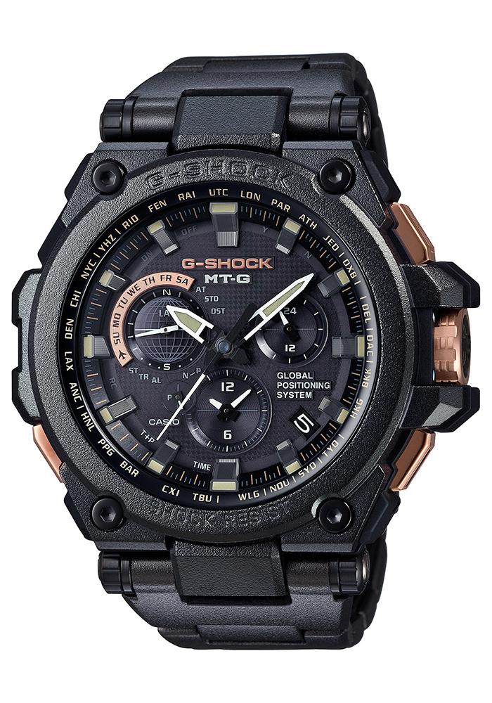 G-SHOCK金屬材質的MT-G系列即便價格高出一般的G-SHOCK許多,不過帥氣的造型與金屬質感,仍大受好評。這次新的 MTG-G1000還特別將金屬錶殼改成霧面加紋路裝飾。定價NT$59,000。