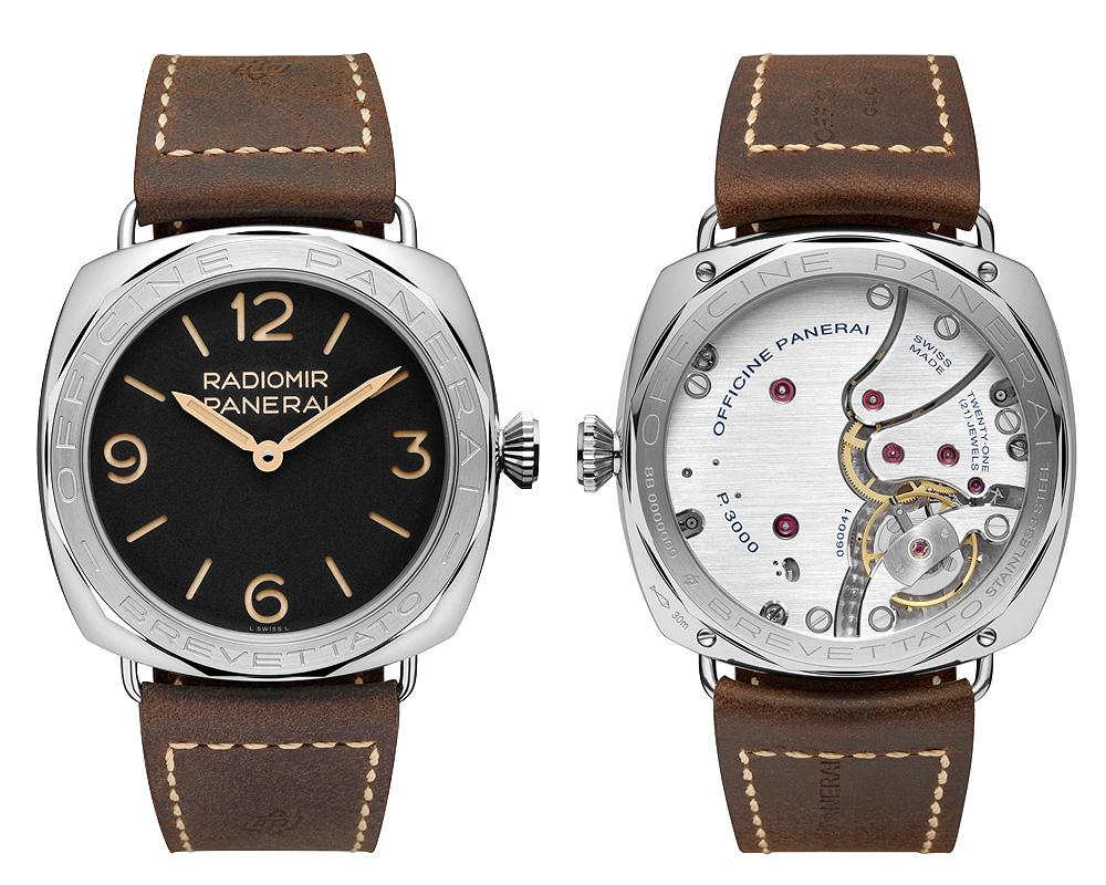 PAM00685，47mm不鏽鋼錶殼，搭載P.3000手動上鍊機芯，黑色面盤與歷史作品的色調一致。