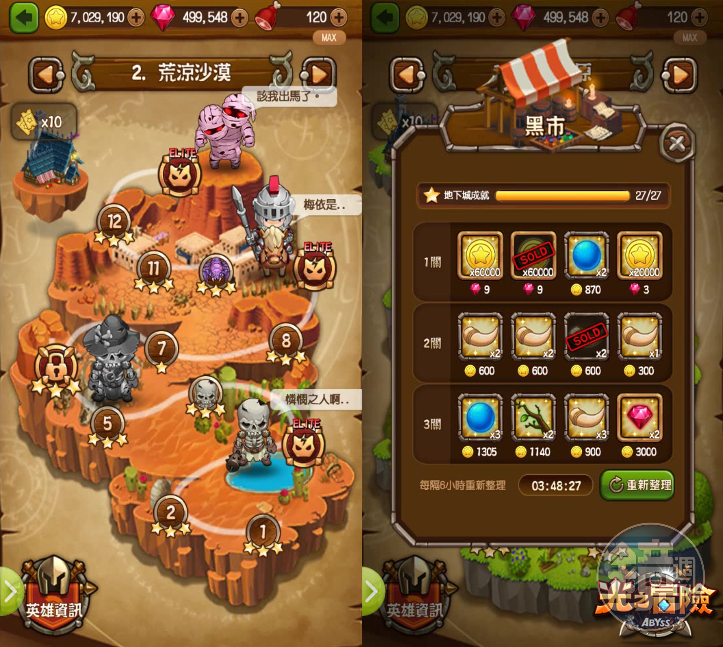 星數全滿可開啟所有商店，努力達到最高成就吧！